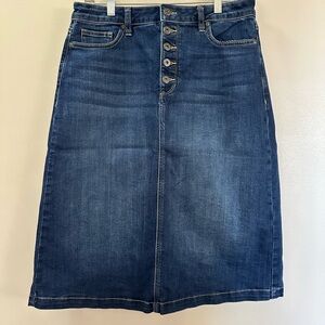 St. John's Bay Dark Blue Denim Skirt